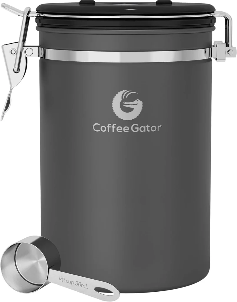 Coffee Gator Stainless Steel Coffee Canister 